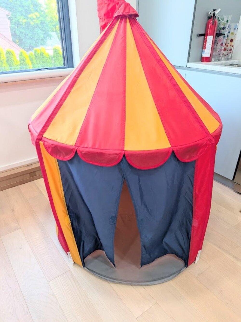 Ikea Cirkustalt Kids Circus Tent Indoor Children Play House Red Yellow Blue Used